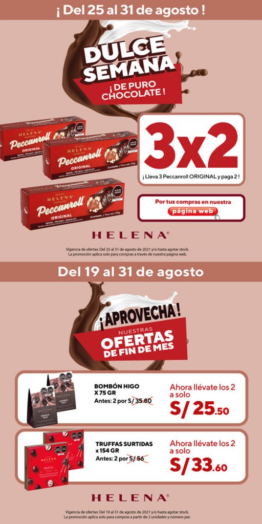 Chocolates Helena Chocolates, Tejas y Chocotejas